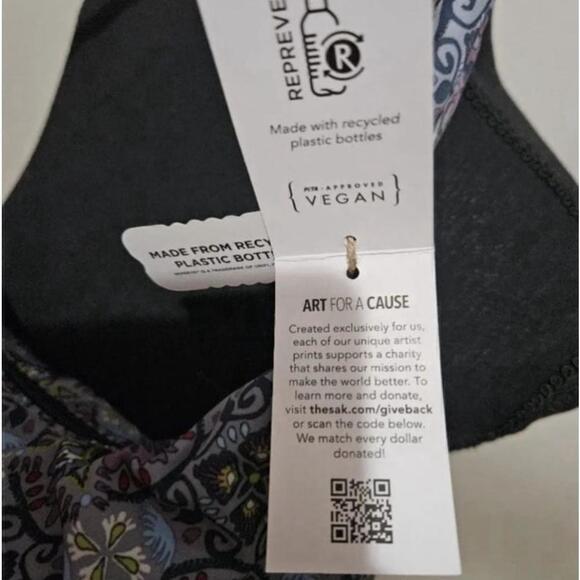 Sakroots Atlas Hobo Bag Vegan Purse Lightweight Spacious Floral Pattern NEW - Picture 5 of 12